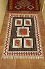 Red and black oriental rug