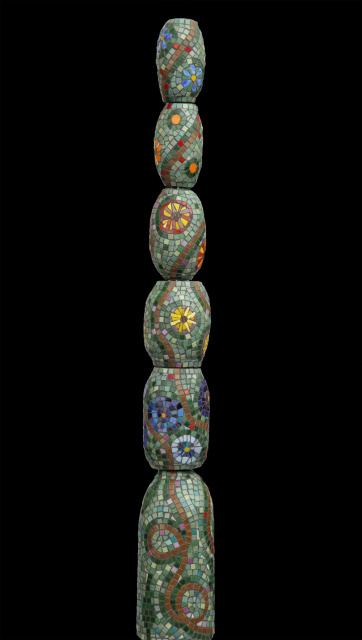 Flower totem pole